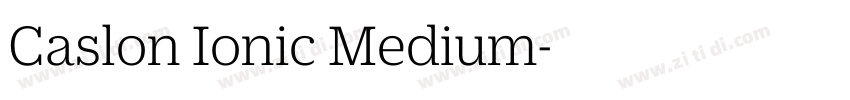 Caslon Ionic Medium字体转换